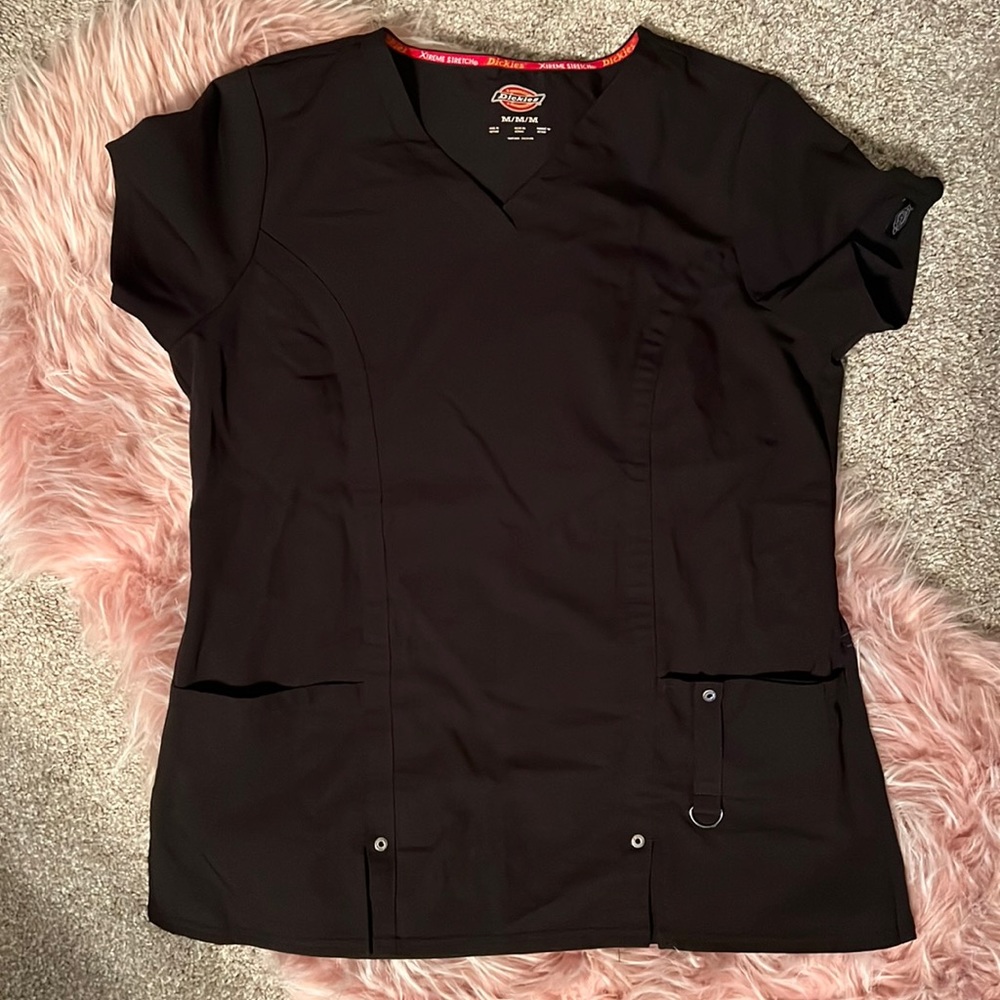 Women’s dickies black scrub top. Size M.